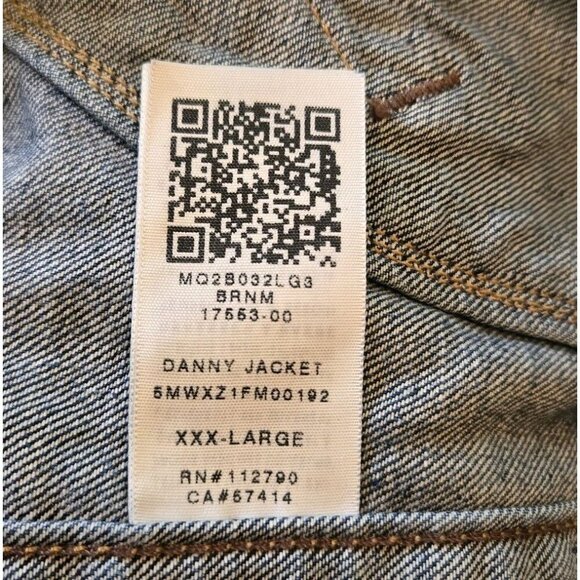 True Religion Mens Danny Denim Jacket XXXL 3X Large Blue Jean Jacket Pockets But - Picture 9 of 10